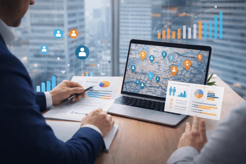 talent mapping and market insight showing distribution of specialist professionals