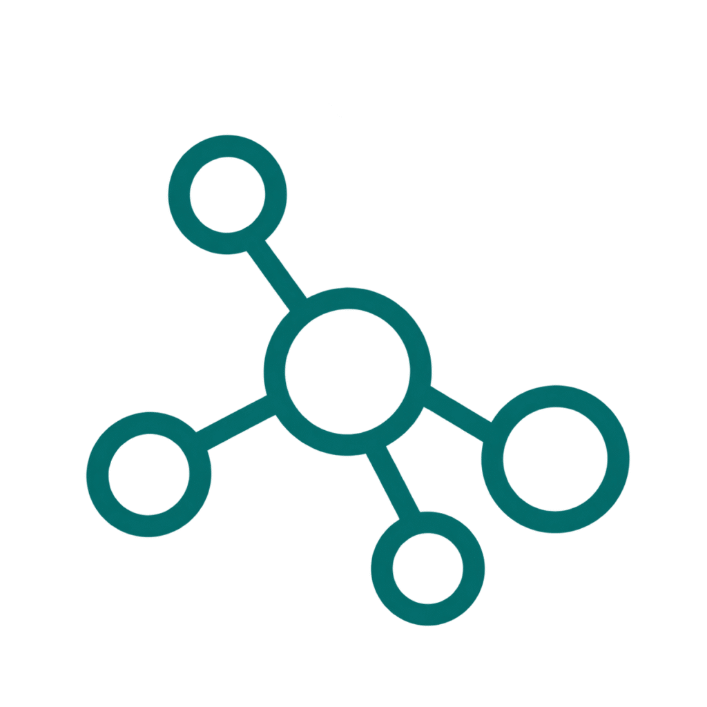 Data Centre Cooling Recruitment connected teal network icon