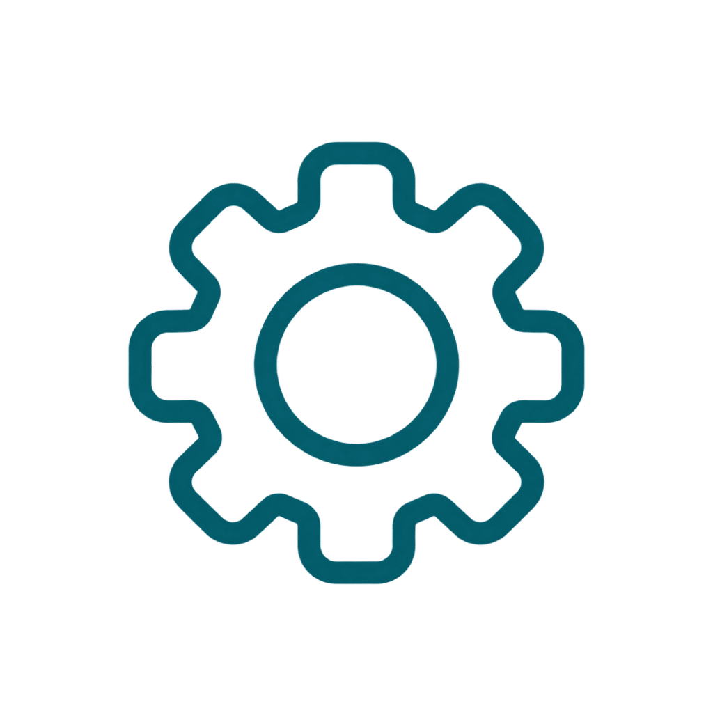 Senior & Strategic Appointments minimal teal eight tooth cog