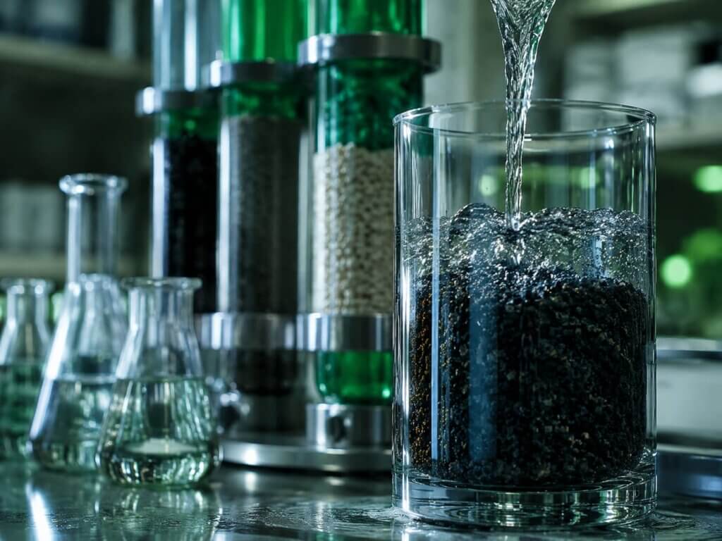 Environmental Science purified water through carbon filtration