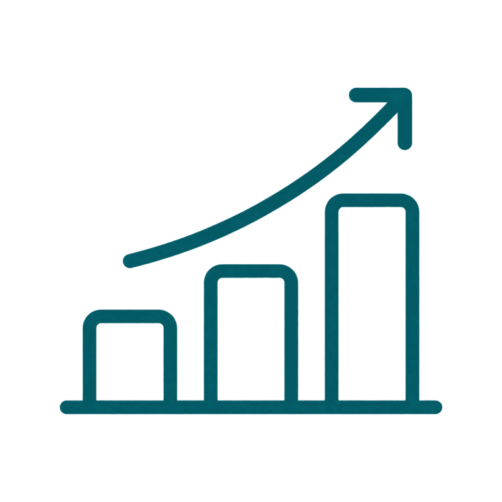 rising commercial growth chart