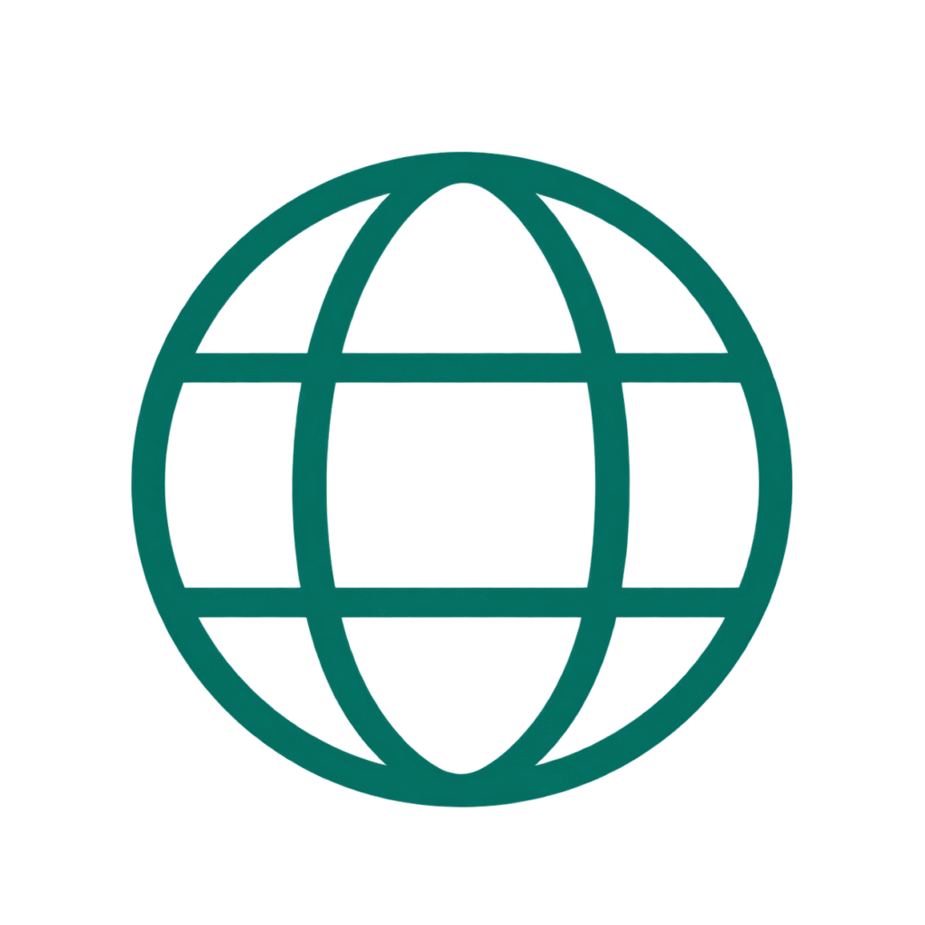 Data Centre Cooling Recruitment teal globe line icon
