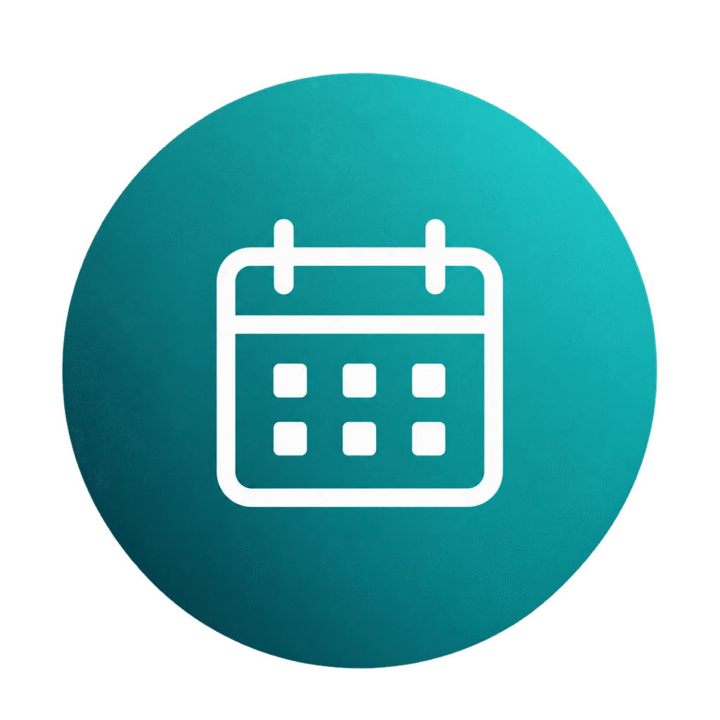 Home teal gradient calendar icon 2