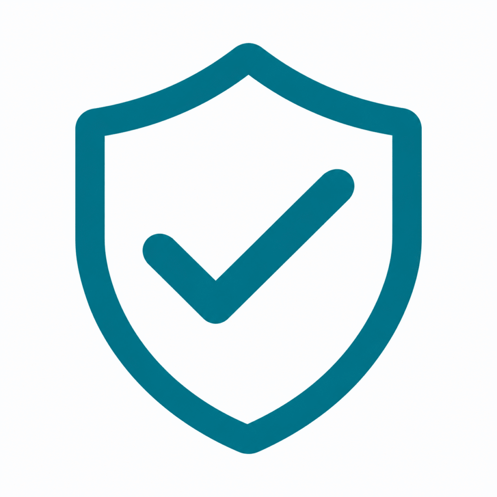 teal shield check icon